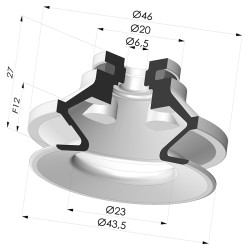 Ventouse 1.5 Soufflets Série 91 Ø 40MM