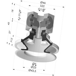 Ventouse 1.5 Soufflets Série 91 Ø 40MM