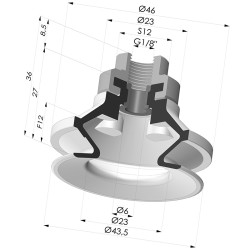 Ventouse 1.5 Soufflets Série 91 Ø 40MM