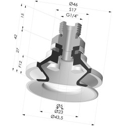 Ventouse 1.5 Soufflets Série 91 Ø 40MM
