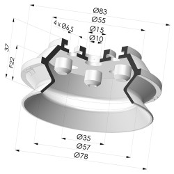 Ventouse 1.5 Soufflets Série 91 Ø 75MM