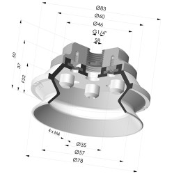 Ventouse 1.5 Soufflets Série 91 Ø 75MM