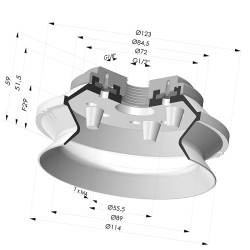Ventouse 1.5 Soufflets Série 91 Ø 114MM