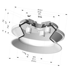 Ventouse 1.5 Soufflets Série 91 Ø 159,5MM