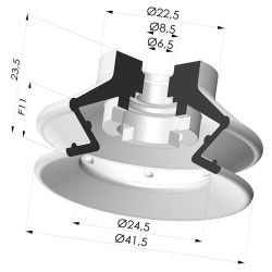 Ventouse 1.5 Soufflets Série 97C Ø 41.4MM