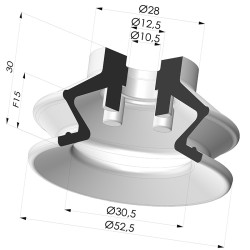 Ventouse 1.5 Soufflets Série 97C Ø 52.5MM