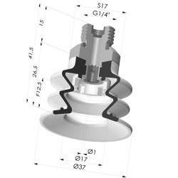 Ventouse 2.5 Soufflets Série 96 Ø 35MM