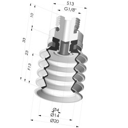Ventouse 4.5 Soufflets Série 92 Ø 20MM