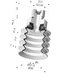 Ventouse 4.5 Soufflets Série 92 Ø 30MM