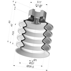 Ventouse 4.5 Soufflets Série 92 Ø 40MM