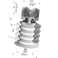 Ventouse 4.5 Soufflets Série 92 Ø 40MM