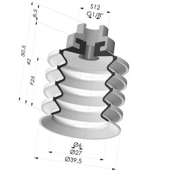 Ventouse 4.5 Soufflets Série 92 Ø 40MM