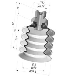 Ventouse 4.5 Soufflets Série 92 Ø 40MM