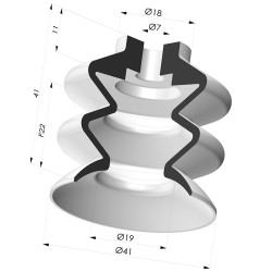 Ventouse 2.5 Soufflets Série 2 Ø 41MM