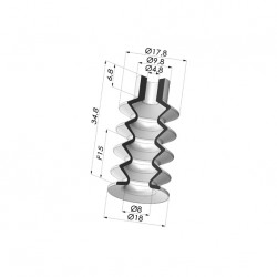 Ventouse 4.5 Soufflets Série 8 Ø 18MM