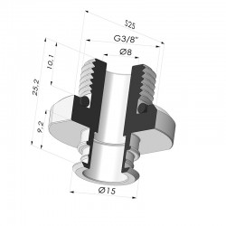 Insert Démontable Mâle 3/8G