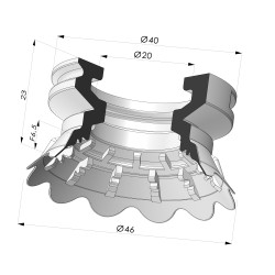 Flat Suction Cup Series 7 Ø 46MM