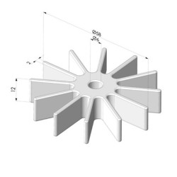 Roue 12 dents série RD Ø 58 mm