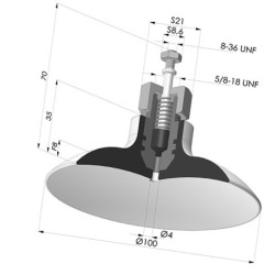 Ventouse manuelle série VM Ø 100 mm