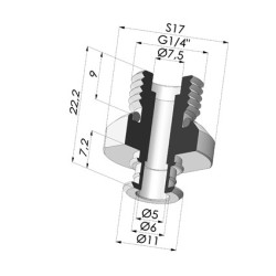 Insert Démontable Mâle 1/4G