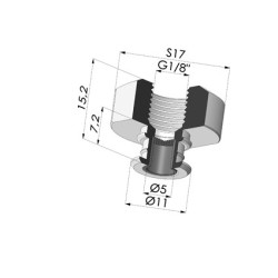 Insert Démontable Femelle 1/8G - avec Filtre