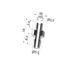 Insert Démontable Mâle M5