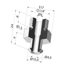 Insert Démontable Mâle G1/4"