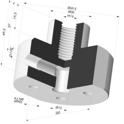 Insert Démontable Femelle M16
