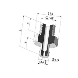 Insert Démontable Mâle 1/8G