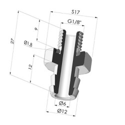 Insert Démontable Mâle G1/8"