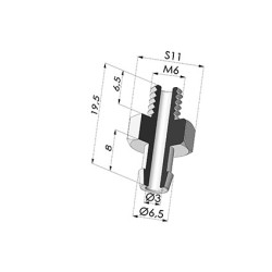 Insert Démontable Mâle M6