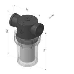 Filtre cuve plastique série FV PI GP - Filtration 5µm