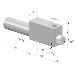 Venturi de Estágio Único Série VT - 57% de Vácuo