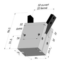 Pince Serrage Angulaire Série NOV RS - Simple effet