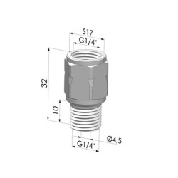 Palpeur à Bille Série PB - Øvide mâle G1/4"