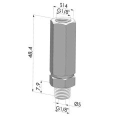 Palpeur à Bille Série PB - Øvide mâle G1/8"