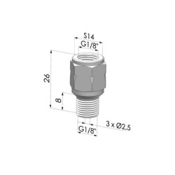 Palpeur à Bille Série PB - Øvide mâle G1/8"