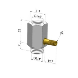 Venturi de Estágio Único Série VM - Vácuo de 80% - Corpo Curto