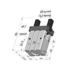 Pince Serrage Parallèle Renforcé Série NOV DZ - Double effet