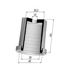 Membrane - Øext 45MM - Øint 35MM - H 50MM