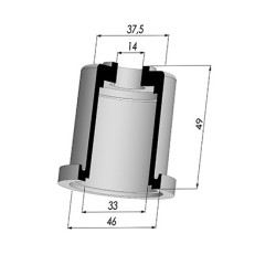 Membrane - Øext 46MM - Øint 33MM - H 49MM