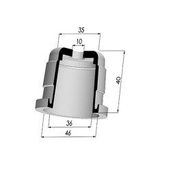 Membrane - Øext 46MM - Øint 36MM - H 40MM