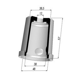 Membrane - Øext 48MM - Øint 38MM - H 57MM