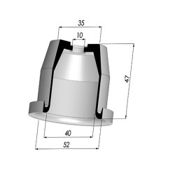 Membrane - Øext 52MM - Øint 40MM - H 47MM