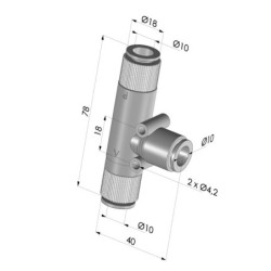 Venturi de Estágio Único Série VMT - 91% de Vácuo