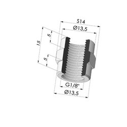 Adaptateur - Femelle G1/8" - Femelle G1/8"