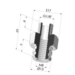 Insert Démontable Mâle G1/8"