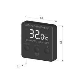 Thermomètre numérique pour armoire électrique