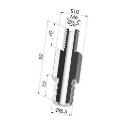 Insert Démontable Mâle M6