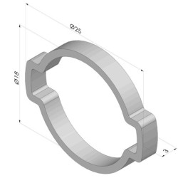 Colliers à deux Oreilles pour ventouses oblongues série 4VS 45 et 4VS 75